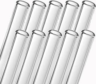 AOMI Glass Blowing Tubes, 10pcs 4inch Long Clear Transparent OD 12mm ID 9mm 1.5mm Wall Thickness Borocilicate Glass Tubes for Cut Art DIY