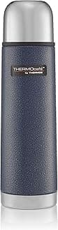 THERMOS THERMOcafè Stainless Steel Flask, Hammertone Blue, 500 ml