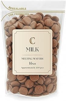 KIDU Merckens Chocolate Melting Wafers Bulk Bag Perfect For Dipping, Deserts, Baking And More (Milk, 1 Pound Microwave Safe)