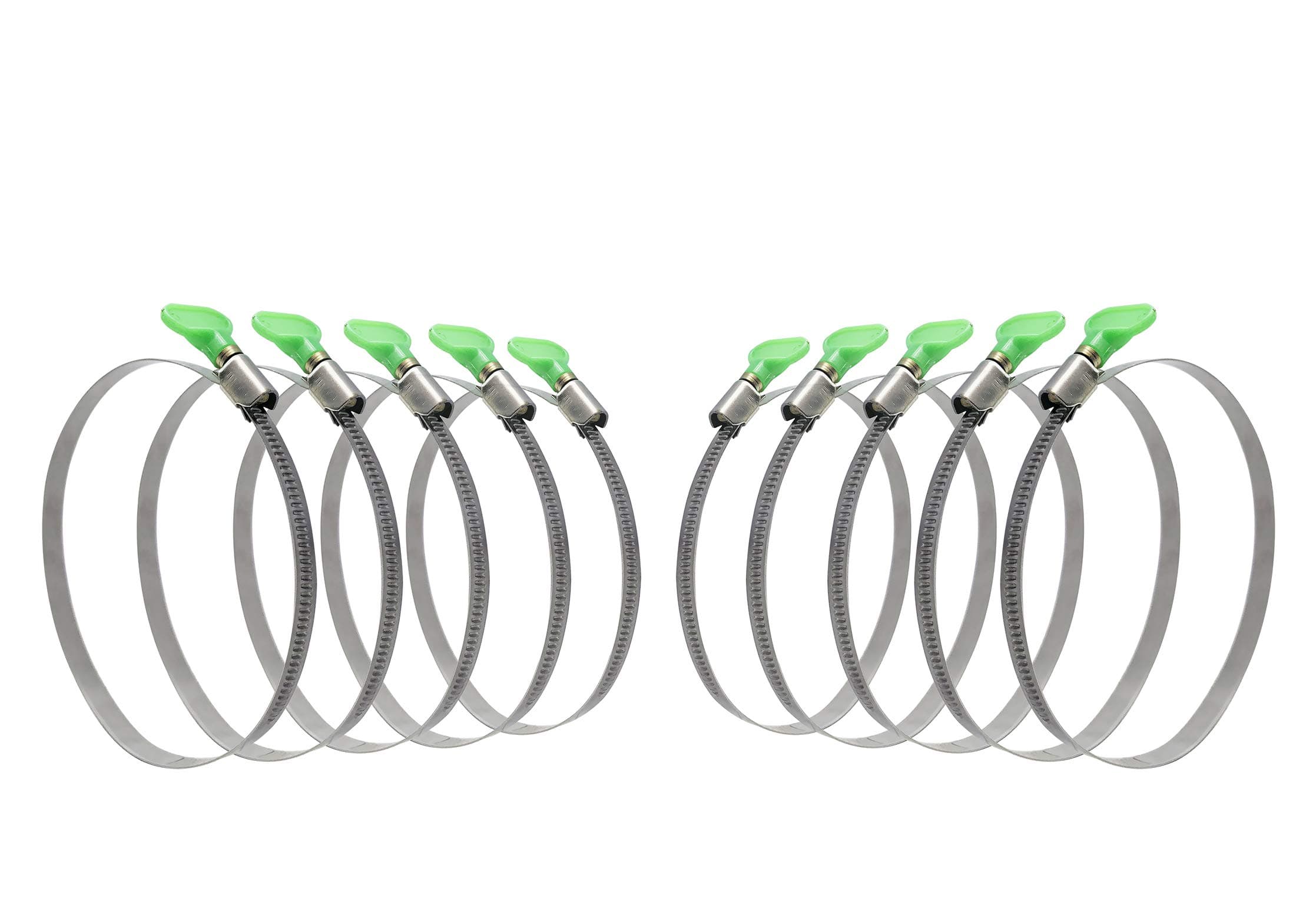 10pcs 2 1/2 inch Hose Clamp (Clamping range 2 Inch to 2 3/4 Inch Diameter), Type Adjustable Stainless Steel Hose Clamps, Pipe Clamp, Worm Clamps, Dust Collector, 2.5” Hose Clamps