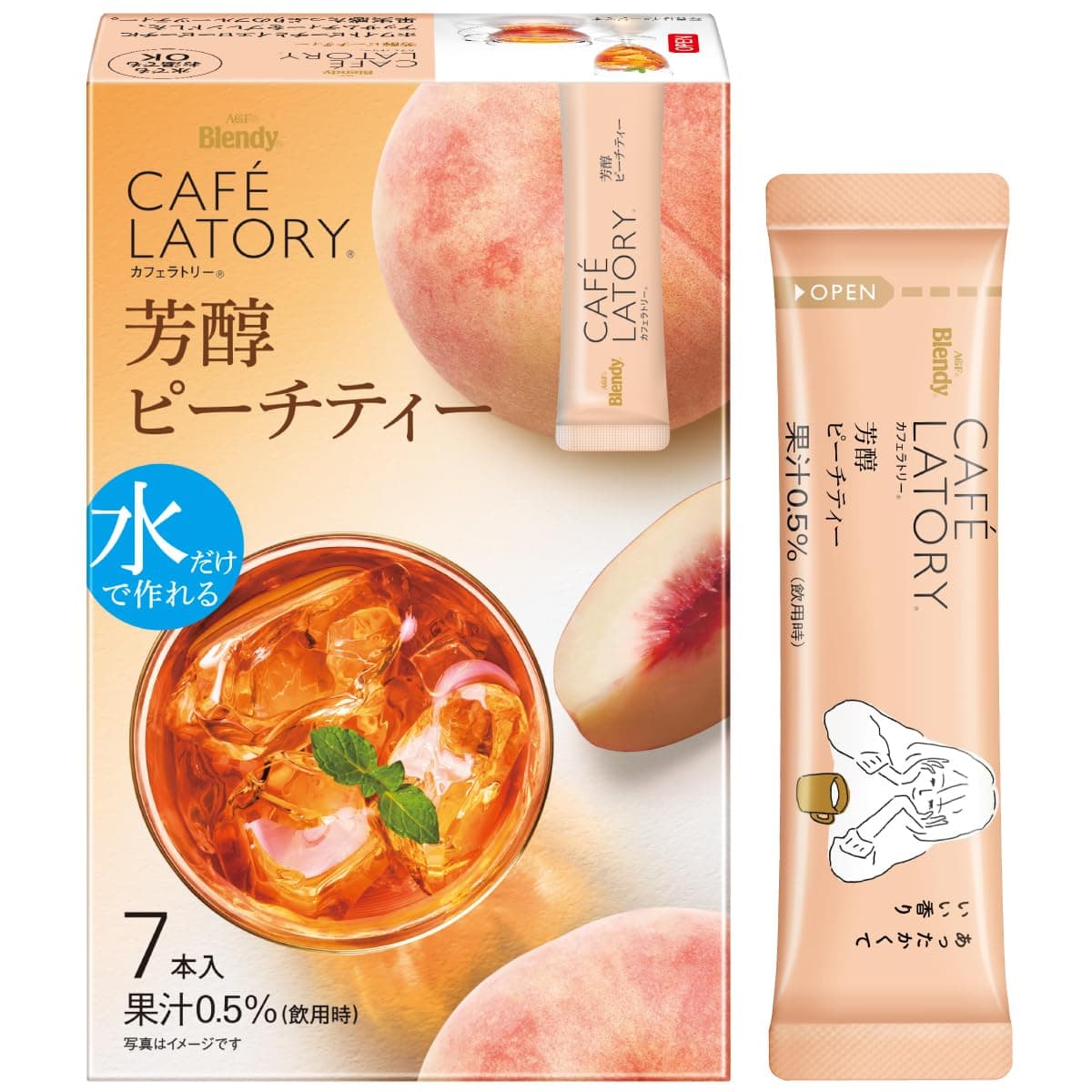 Blendy Kafera Tree Stick Mellow Peach Tea Seven × 6 Boxes