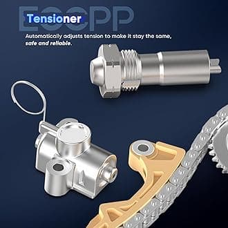 ECCPP Timing Chain Kit Fits for Nissan 1995-1997 Pickup 90-94 D21 90-92 Stanza 1990 Axxes 89-90 240SX 2.4L 2389CC l4 GAS SOHC, w/Timing Chains Crank Sprocket Tensioner Guide Rail Gaskets and Oil Seal