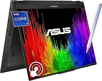 ASUS Vivobook S 16 Flip 16" WUXGA OLED Touchscreen Laptop, Intel 14Cores i9-13900H, 1080p Webcam, Harman/Kardon, Wi-Fi 6E, Backlit KB, Win 11H, w/Pen (24GB RAM | 1TB SSD+Pen)