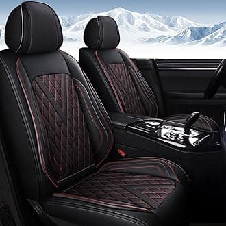 Full Set Car Seat Covers Fit for Mitsubishi Eclipse Cross 2018-2025 2026 Faux Leather Seat Cushion 2 Rows 5 Seats Waterproof Anti-Slip Automotive Interior Accessories (Red Line)