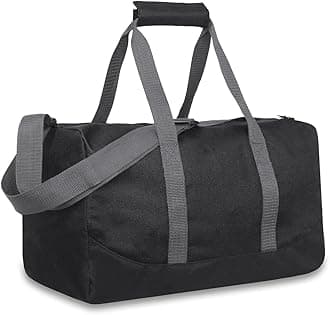 Trail maker 30 Liter, 17 Inch Canvas Duffle Bags for Men and Women – Travel Weekender Overnight Carry-On Shoulder Duffel Tote Bags, Black,