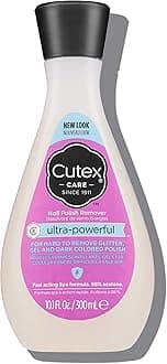 Cutex Gel Nail Polish Remover, Ultra-Powerful & Removes Glitter and Dark Colored Paints, Paraben Free, 10.1 Fl Oz