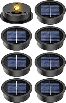 8 Pack Solar Light Replacement Tops(2.76 Inch Top, 2.36 Inch Bottom), Waterproof Replacement Solar Lantern Parts for Outdoor Hanging Lanterns DIY Table Lights Garden Patio Decor