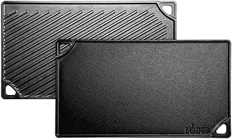 Lodge LDP3 Double Play Reversible Grill/Griddle, (Black, 9.5" x 16.75")
