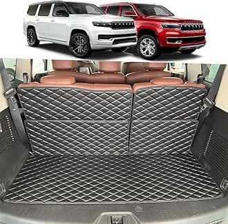 Cargo Liners Compatible with 2022-2026 Jeep Wagoneer/Jeep Grand Wagoneer (Not fit L) Trunk Mat and Rear Backrest Cargo Mat