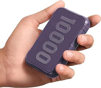 10000mAh Power Bank, Rugged & Slim, 22.5W Fast Charging, Compact & Travel-Friendly, USB Type-C Input Output, PD & QC, Compatible with iPhone, Samsung, Oneplus & All Android (Force 10K, Purple)