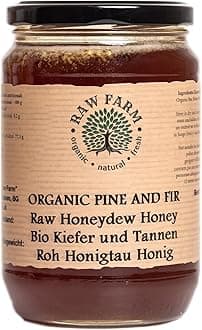 Raw Farm - Organic Raw Pine Honey 900 g - Pure, Unfiltered and Unprocessed – Single Origin, Additive Free, Natural, Mountain Coniferous Forest