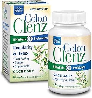 Colon Clenz & Detox Overnight Formula | Once Daily with 9 Herbs + Active Probiotics | Constipation Relief for Adults | Bloating Relief for Women & Men 42ct