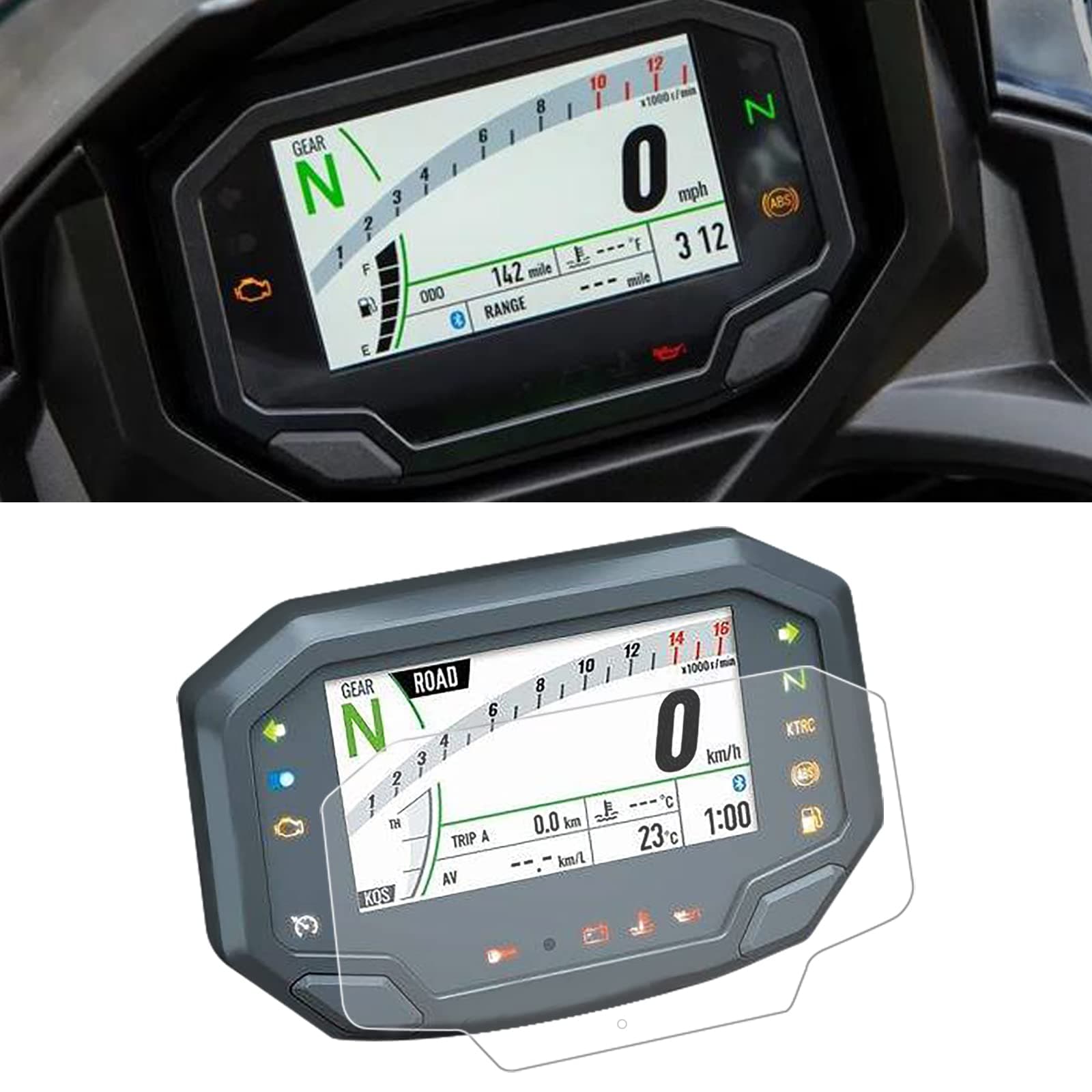 Screen Protector Instrument Film Motorcycle Scratch Cluster Dashboard Protection Replacement for Kawasaki Ninja 650 Z650 2020-2025 Ninja ZX6R Z500SE 2024 2025 Z900 ZH2 Ninja 1000SX 2020-2024