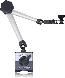 Clockwise Tools MGBR-01 Magnetic Base Stand for Digital Dial Indicator Gauge 176lbs Max Pull