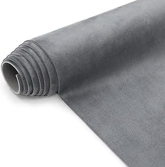 Suede Headliner Fabric with Foam Backing Material - Automotive/Home Micro-Suede Headliner Flame Retardant Fabric for Car Replacement/Repair/DIY (Grey 48 * 60 Inch)