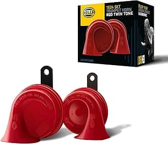 HELLA Trumpet Horn - STYLE HORN TE24 SET - 12V - 110dB(A) - Frequency range from: 400Hz - Frequency range to: 500Hz - Low Tone/High Tone - Electric - Flat Plug-in Connector - 3FH 007 424-811
