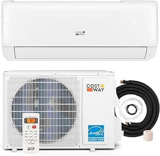 COSTWAY 12,000 BTU Mini Split Air Conditioner, with Heat Pump, Energy Star, 21 SEER2 Inverter, 24H Timer, Auto Clean, Remote Control for Rooms up to 750 Sq.Ft, 208-230V (Airtural Series)