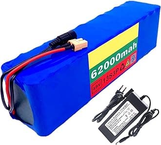 48V 62Ah E-Bike Lithium Ion Battery Pack with BMS Protection, Compatible with 200-1000W Electric Bike Motors, Includes Charger & XT60 Plug for Enhanced Performance