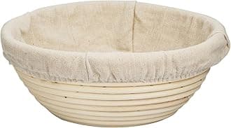 eoocvt Agile-shop 8.5 inch Round Banneton Brotform Bread Dough Proofing Rising Rattan Handmade Basket & Linen Liner Cloth