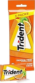Tropical Twist Sugar-Free Chewing Gum, 3 Packs of 14 Pieces (42 Total Pieces)