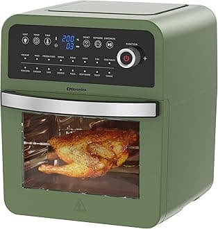 Retro Air Fryer Oven Combi, Rotisserie and Grill, Large Family Size 12L with 16 Pre-Set Menus for Oil Free Cooking – Sage Green