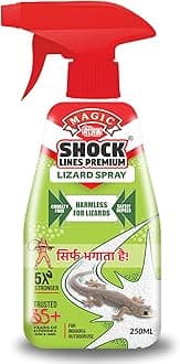 Magic Shockline Lizard Repellent Spray (250ml, Pack of 1) | Indoor & Outdoor Use | Herbal, Non-Toxic Formula | Repels Lizards Without Harm