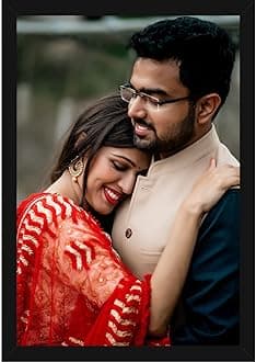 Mad Masters Customized Photo Frames with Photo Upload, Personalised Wall Room and Home Decor Gift (Portrait)