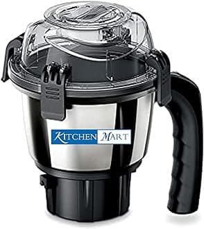 Kitchen Mart 750W Replacement Chutney Jar for Bosch Mixer Grinder (400 ml, Silver)