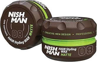 Nish Man HAIR Styling GEL WAX Matte 08, brown, 150 millilitre
