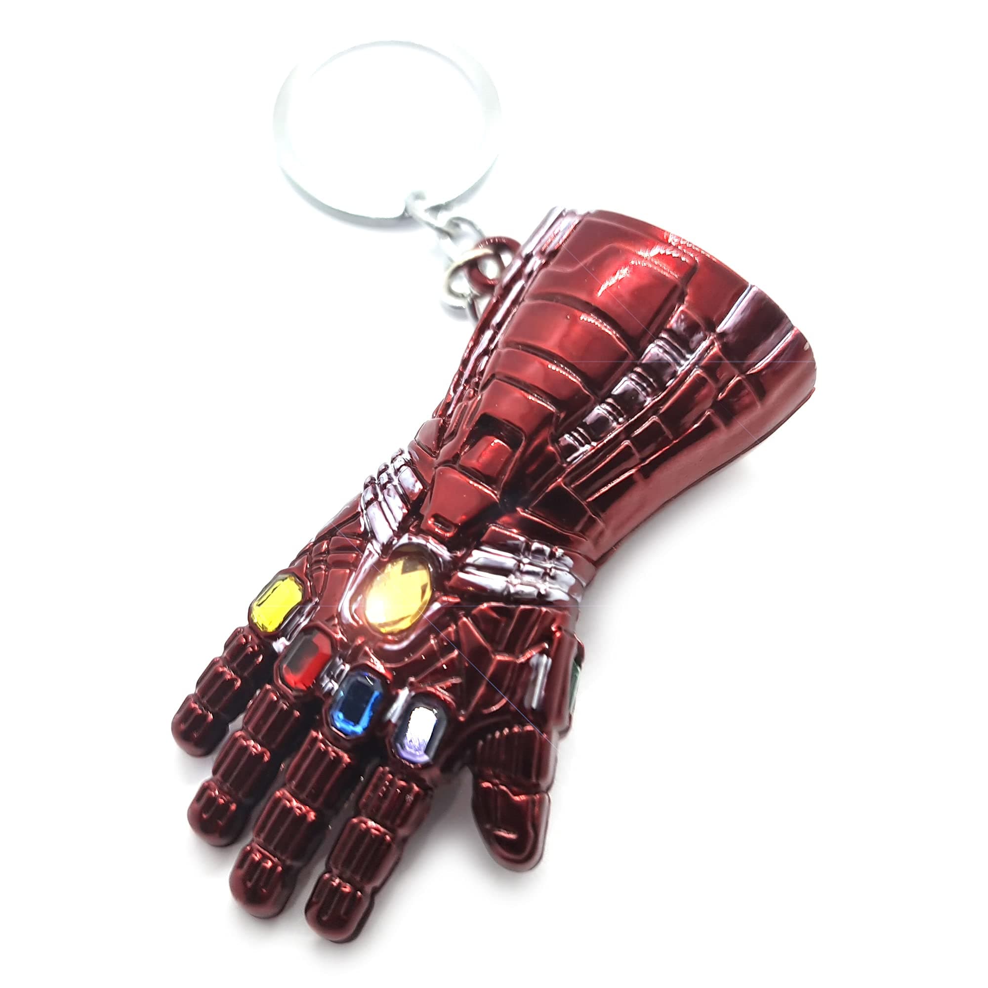 Iron Man Infinity Gauntlet Keyring from Avengers Endgame (Red & Silver 2021 Model)