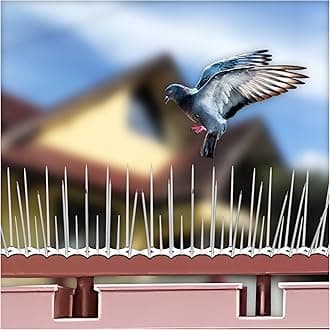 SWAPKART (Pack of 20) Bird and Pigeon Spikes, Pigeon Control Spikes Anti Bird Plastic Spikes for AC Balcony Railing Window Home Protection from Pigeon Dog Monkey Crow Kabootar Transparent