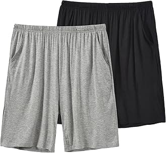 MoFizMen's Pyjama Shorts Bottoms Ultra Soft Modal Lounge Wear Shorts with Pockets