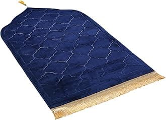 JE JOUE Prayer Rug Muslim Mat Islamic - Thickening Sponge Muslim Rug for Men Women Eid Travel Ramadan, Soft Luxury Great for Knees and Forehead （Blue）