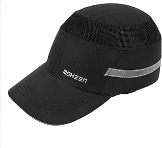 Lightweight Safety Bump Cap - Breathable Baseball Style Protective Hat with Reflective Stripes