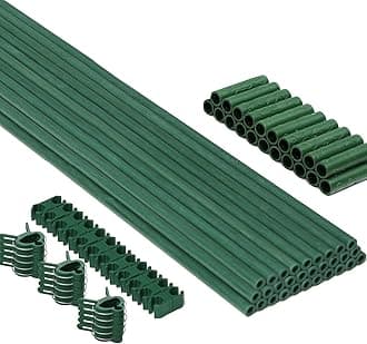 MAXPACE 93pcs Garden Stakes Kit: Includes 30 Sets of Fiberglass Plant Sticks Supports & Accessories for DIY 4ft, 5ft, 6ft, 7ft Stakes for Tomato, Vegetables, Indoor & Outdoor Gardening Supplies