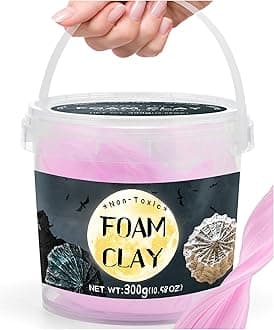 IPETRK Pink Moldable Cosplay Foam Clay (300 Gram) Air Dry Clay - High Density and Perfect for Intricate Designs | Figures | Masks | Craft Projects | Great for Cutting with Tools, Sanding or Shaping