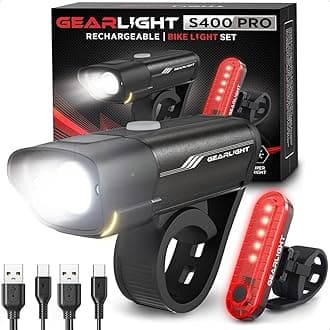 GearLight Rechargeable Bike Light Set S400 Pro