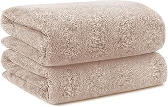 Microfiber Bath Towels Pack of 2(27'' x 54'') - Soft Feel, Highly Absorbent, Quick Drying for Body, Sport, Yoga, SPA, Fitness - Brown