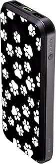 Mophiepowerstation prime10 - Portable Power Bank with 10,000mAh Internal Battery, 18W USB-C PD Fast Charging, Charge 3 Devices Simultaneously, LED Power Indicator - Dog Paws
