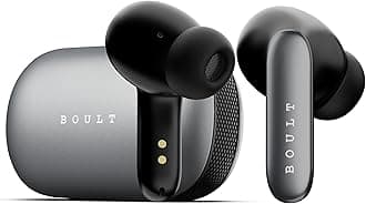 Boult Audio Z20 Pro Truly Wireless Bluetooth Ear Buds with 60 Hours Playtime, 4 Mics Clear Calling, Made in India, 45ms Low Latency, Rich Bass Drivers, IPX5, TWS Earbuds Bluetooth Wireless (Black)
