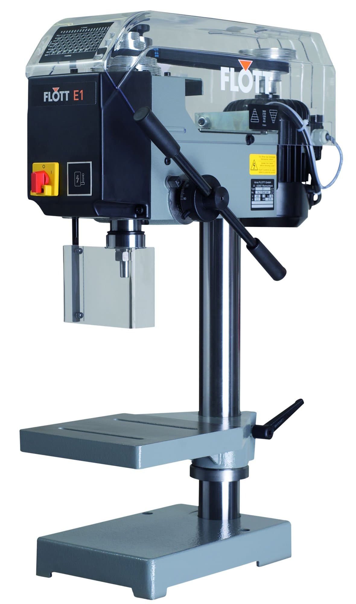 Flott TB E1 Tabletop Drill Press 1 Horsepower, 460V 3-Phase, Heavy Duty Steel with cast-Iron Base, 15"
