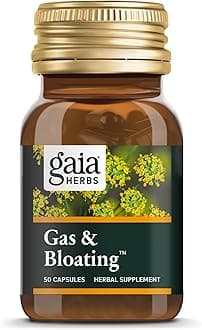 Gas & Bloating - Provides Relief from Occasional Gas and Bloating - with Activated Charcoal, Fennel, Chamomile, Cumin, and Peppermint Leaf Essential Oil - 50 Vegan Capsules (25-Day Supply)