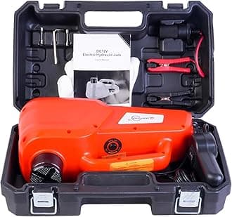 Janvitha DC 12V 5 Tons Electric Hydraulic Car Jack,Vehicle Floor Jack for All Cars - Lifts Upto 450mm