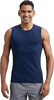 Jockey9930 Men's Super Combed Cotton Rib Solid Slim Fit Round Neck Muscle Vest