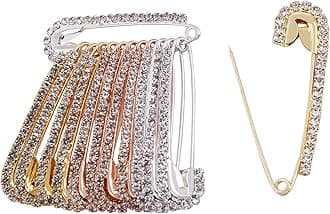 VAMA Fashions Golden Safety Saree Dress Kurtis Pins Pallu Dupatta Chunari Scarf Sari Pleats Clip Pin for Women