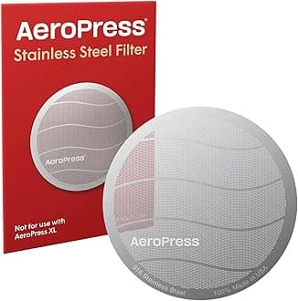 AeroPress 316 Stainless Steel Reusable Filter, Durable Metal Coffee Filter, Sustainable, Eco-Friendly, Travel-Friendly, Fits Standard Size AeroPress Manual Coffee Makers