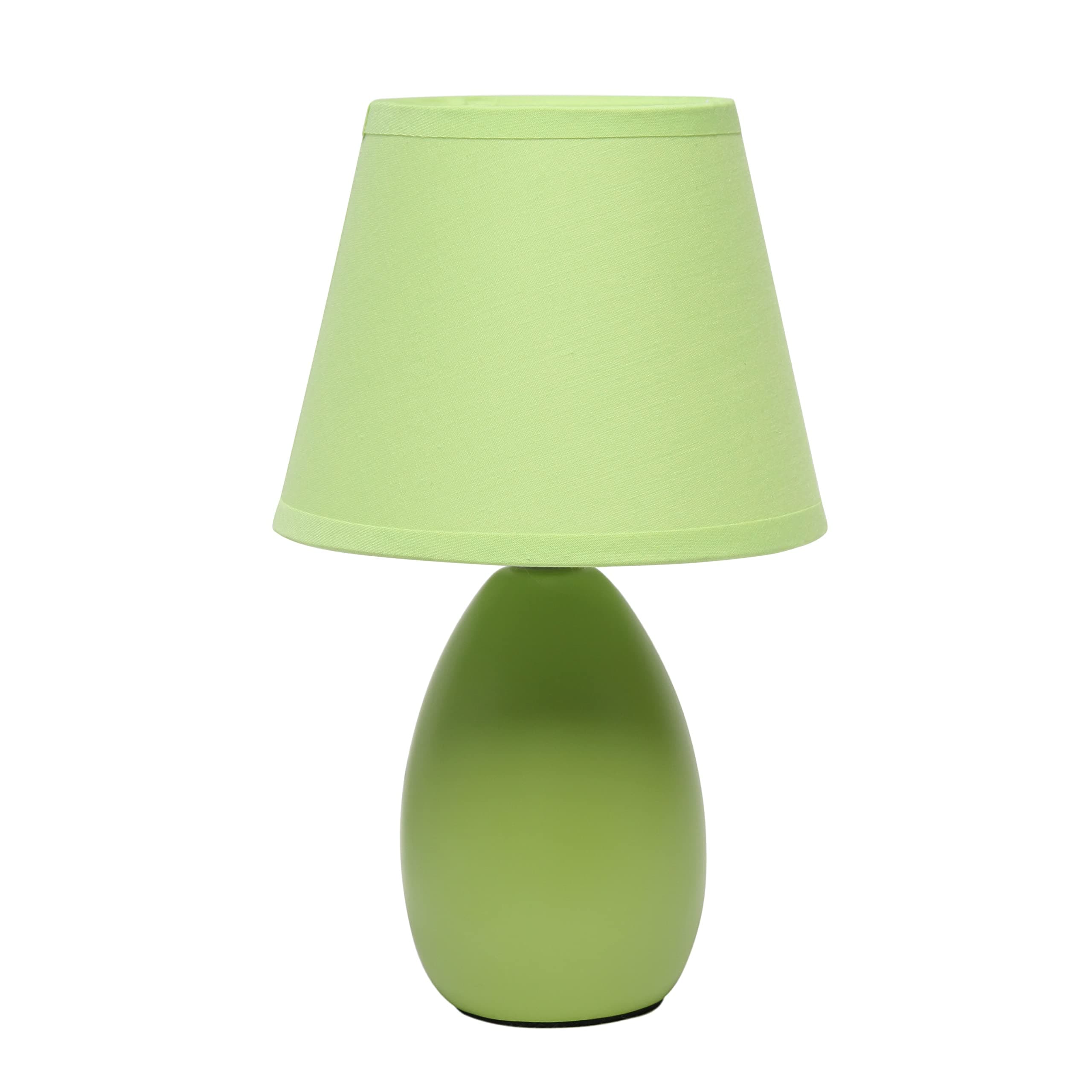 LT2009-GRN Mini Egg Oval Ceramic Table Desk Lamp, Green