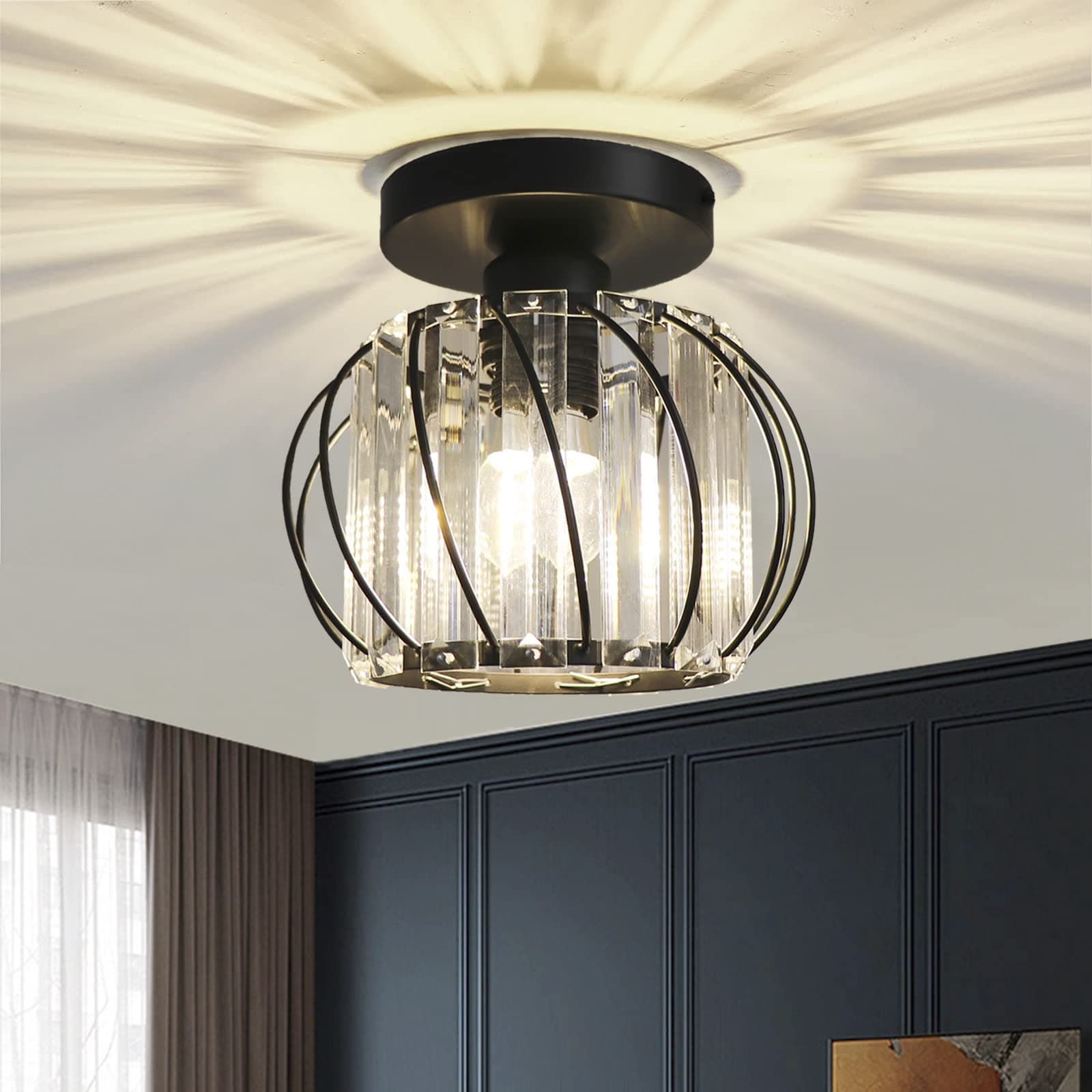 Small Chandelier Crystals Ceiling Lighting Fixtures