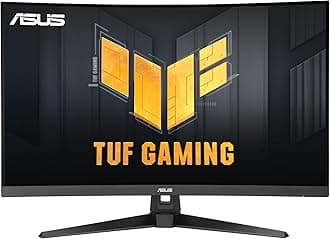 TUF Gaming 31.5” 1440P Curved HDR Gaming Monitor (VG32WQ3B) – QHD (2560 x 1440), 180Hz, 0.5ms, 1500R, Extreme Low Motion Blur, FreeSync, 90% DCI-P3, Shadow Boost, DisplayWidget, 3 yr Warranty