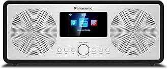 Panasonic RF-D40EGK-K Internet & DAB+/FM Radio with Bluetooth, 6W, 7.5cm Speakers, 2.4" TFT Colour LCD, Alarm & Sleep Timer, Remote Control, USB, Wi-Fi, Black